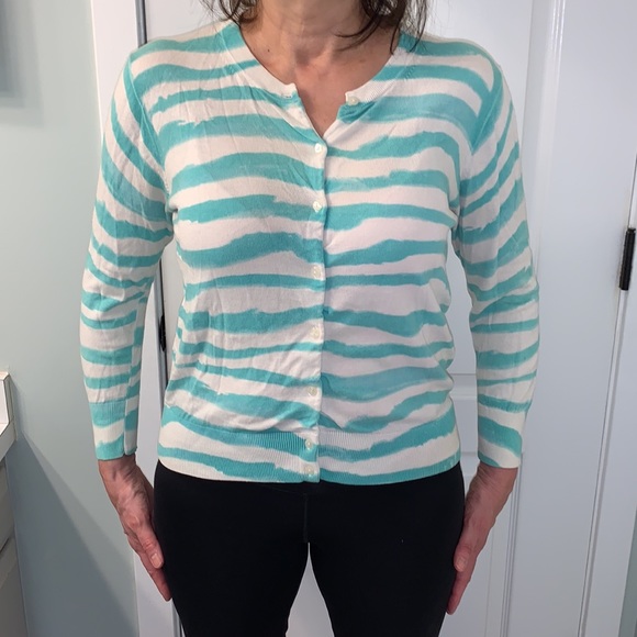 J. Crew Tops - J. CREW STRIPED BUTTON DOWN TOP